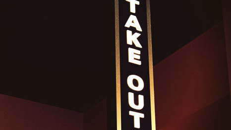 illuminated takeout sign